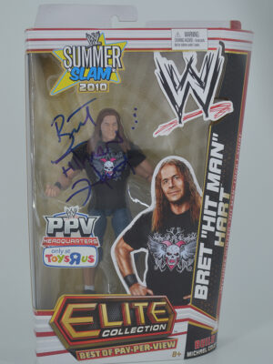 Autographed WWE PPV Toys R Us, Summer Slam 2010 Bret "The Hit Man" Hart