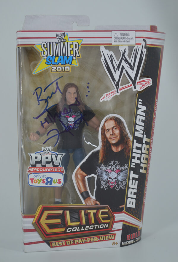 Autographed WWE PPV Toys R Us, Summer Slam 2010 Bret "The Hit Man" Hart