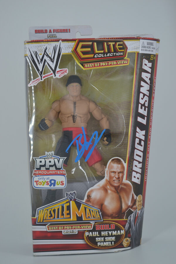 Autographed WWE PPV WrestleMania Brock Lesnar