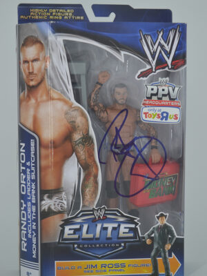 Autographed WWE Elite, Money Bank, Randy Orton