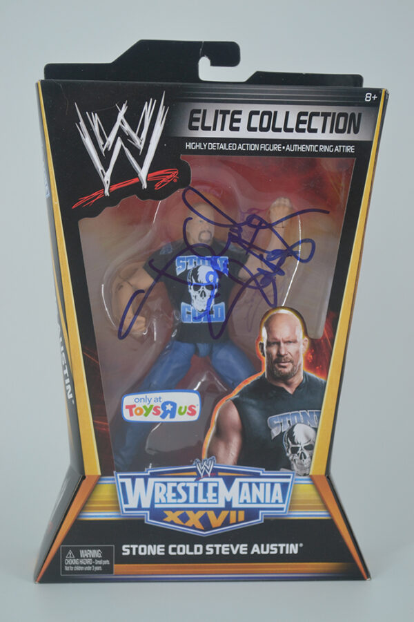 Autographed WWE Toys R Us WrestleMania XXVII Stone Cold Steve Austin