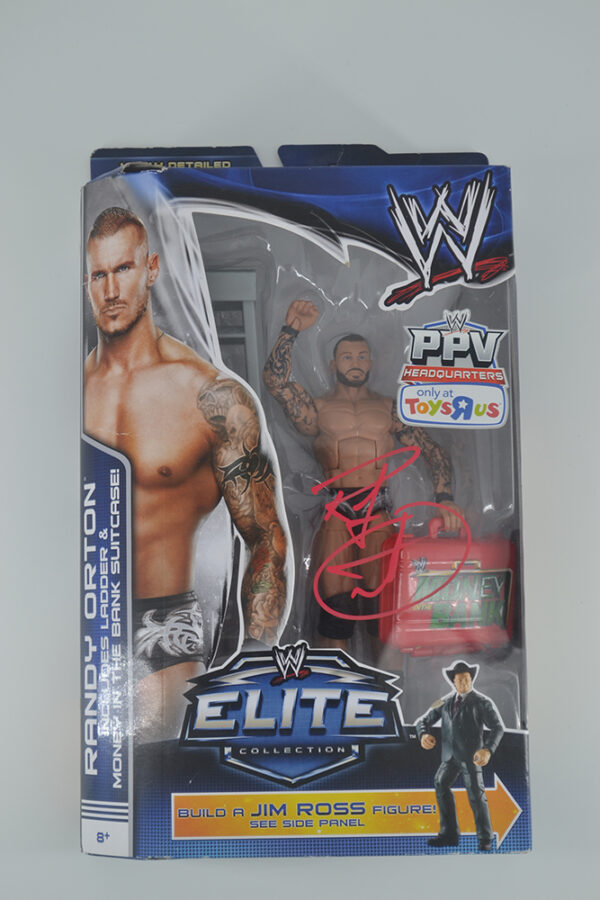 Autographed WWE Elite, Money Bank, Randy Orton