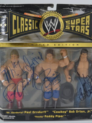 Classic WWE Super Stars Orndorff, Orton Jr. & Piper Autographs
