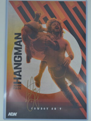 AEW Hangman Autographed Poster
